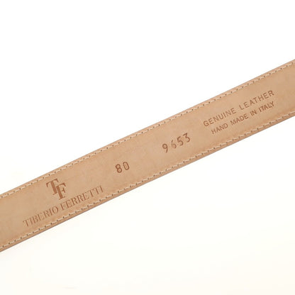 【中古】ティベリオフェレッティ TIBERIO FERRETTI 型押しレザー ベルト ネイビーxシルバー【 80 】【 状態ランクB 】【 メンズ 】