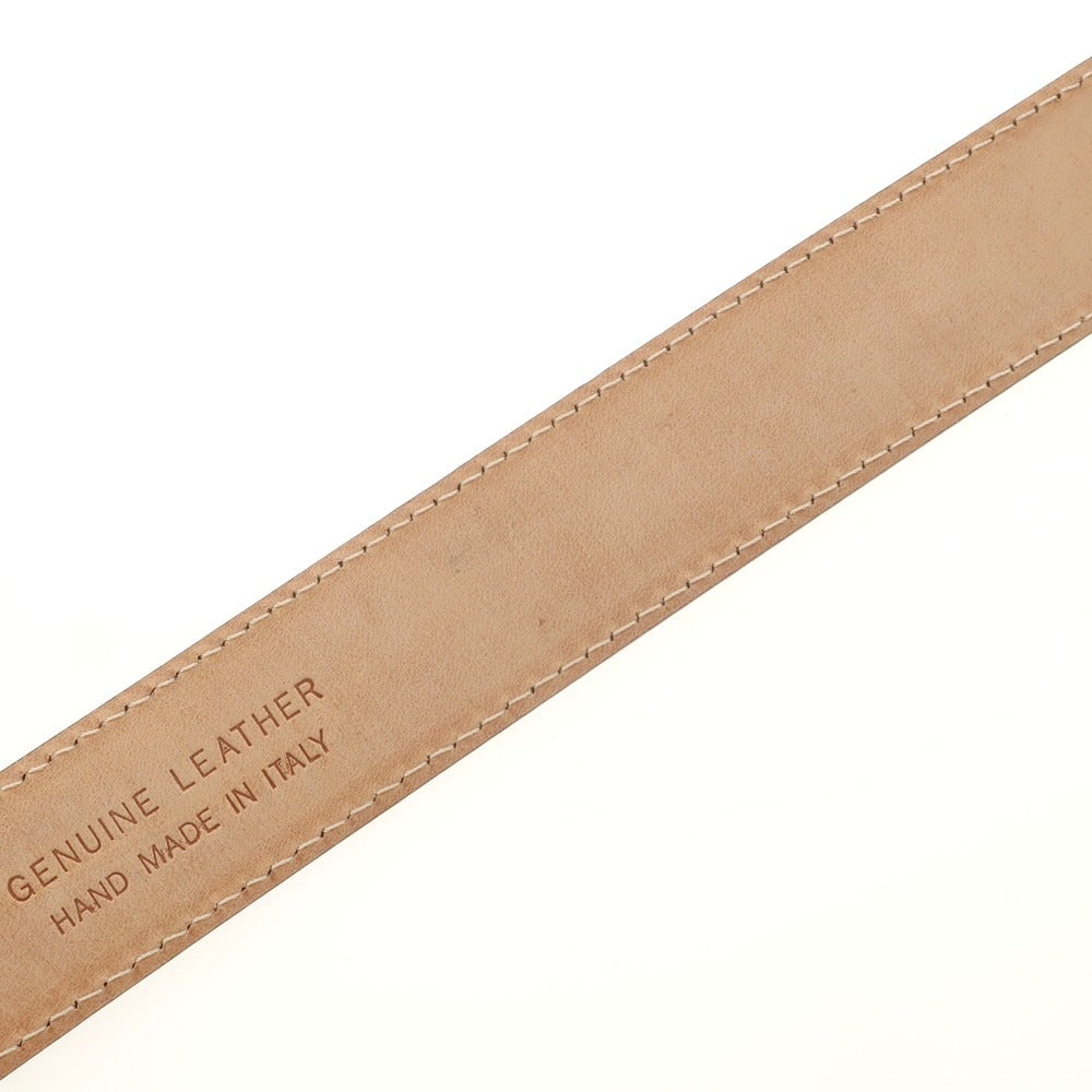 【中古】ティベリオフェレッティ TIBERIO FERRETTI 型押しレザー ベルト ネイビーxシルバー【 80 】【 状態ランクB 】【 メンズ 】