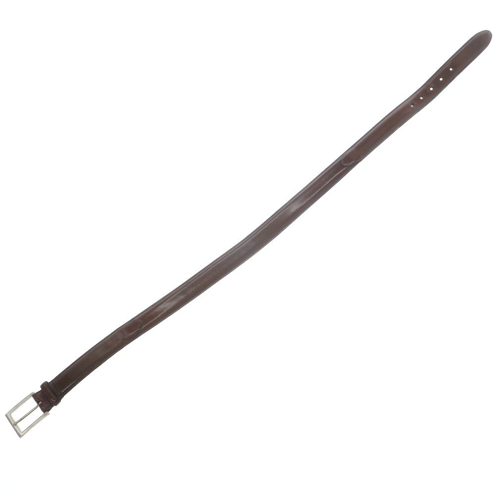 【中古】ブルックスブラザーズ Brooks Brothers コードバン レザー ベルト ブラウンxシルバー【 30 】【 状態ランクB 】【 メンズ 】