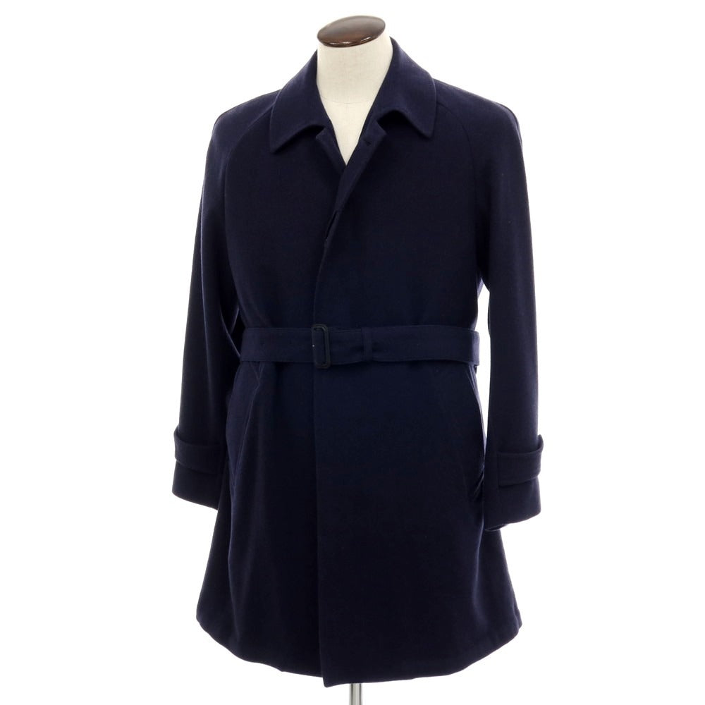 【中古】リングヂャケット RING JACKET ウール ベルテッド ステンカラーコート ネイビー【 4 】【 状態ランクB 】【 メンズ 】