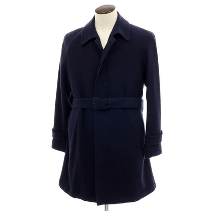 【中古】リングヂャケット RING JACKET ウール ベルテッド ステンカラーコート ネイビー【 4 】【 状態ランクB 】【 メンズ 】