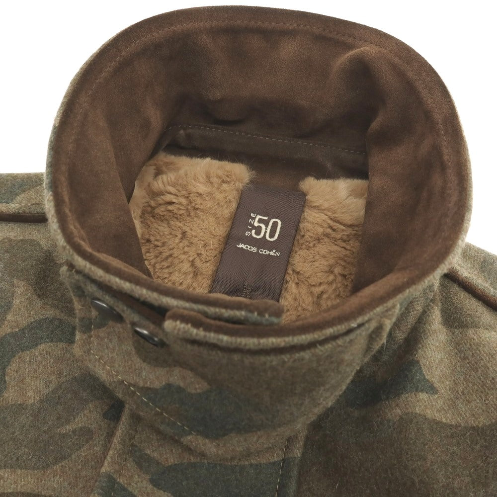 【中古】ヤコブコーエン JACOB COHEN J881 ウールナイロン カモフラ フィールドジャケット カーキxオリーブ【 50 】【 状態ランクB 】【 メンズ 】