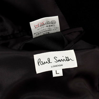 【中古】ポールスミス Paul Smith アンゴラ ステンカラーコート ブラック【 L 】【 状態ランクB 】【 メンズ 】