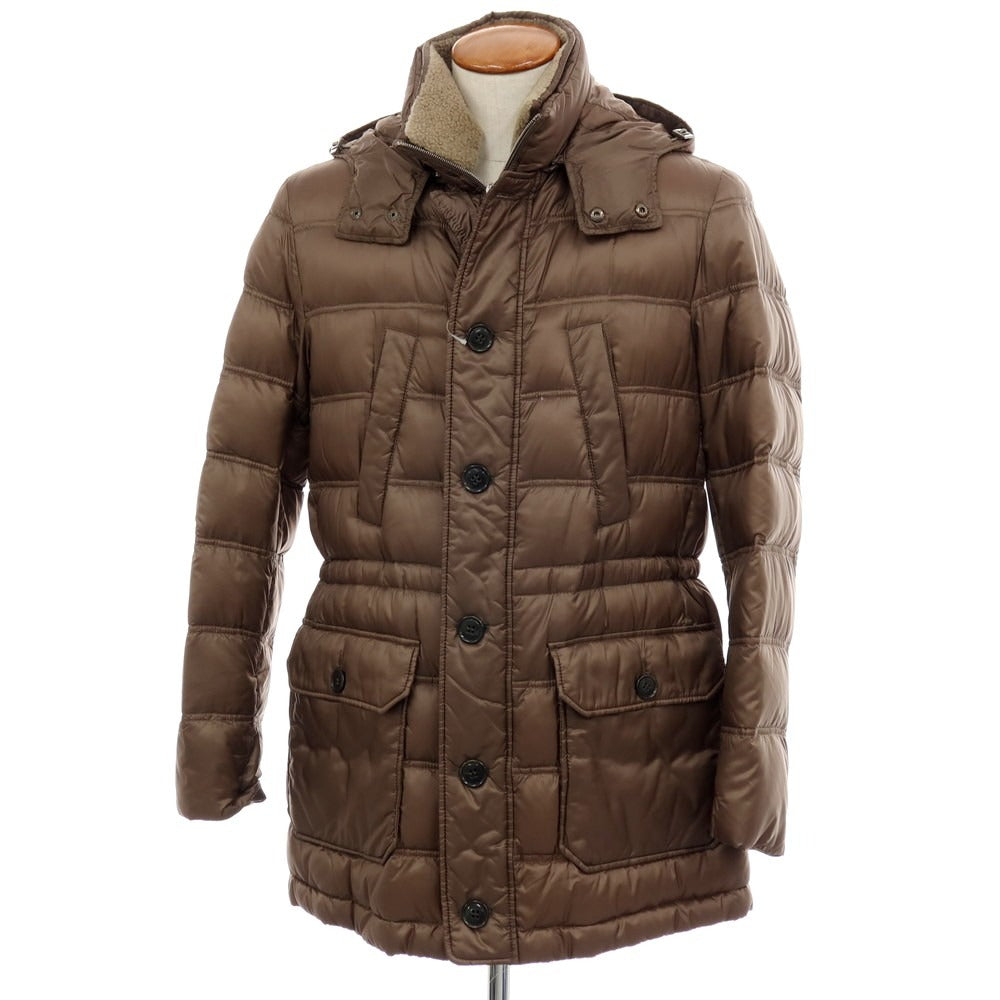 【中古】ヘルノ Herno ストレッチナイロン ダウンコート グレーブラウン【 48 】【 状態ランクC 】【 メンズ 】