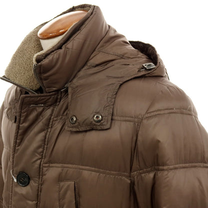【中古】ヘルノ Herno ストレッチナイロン ダウンコート グレーブラウン【 48 】【 状態ランクC 】【 メンズ 】