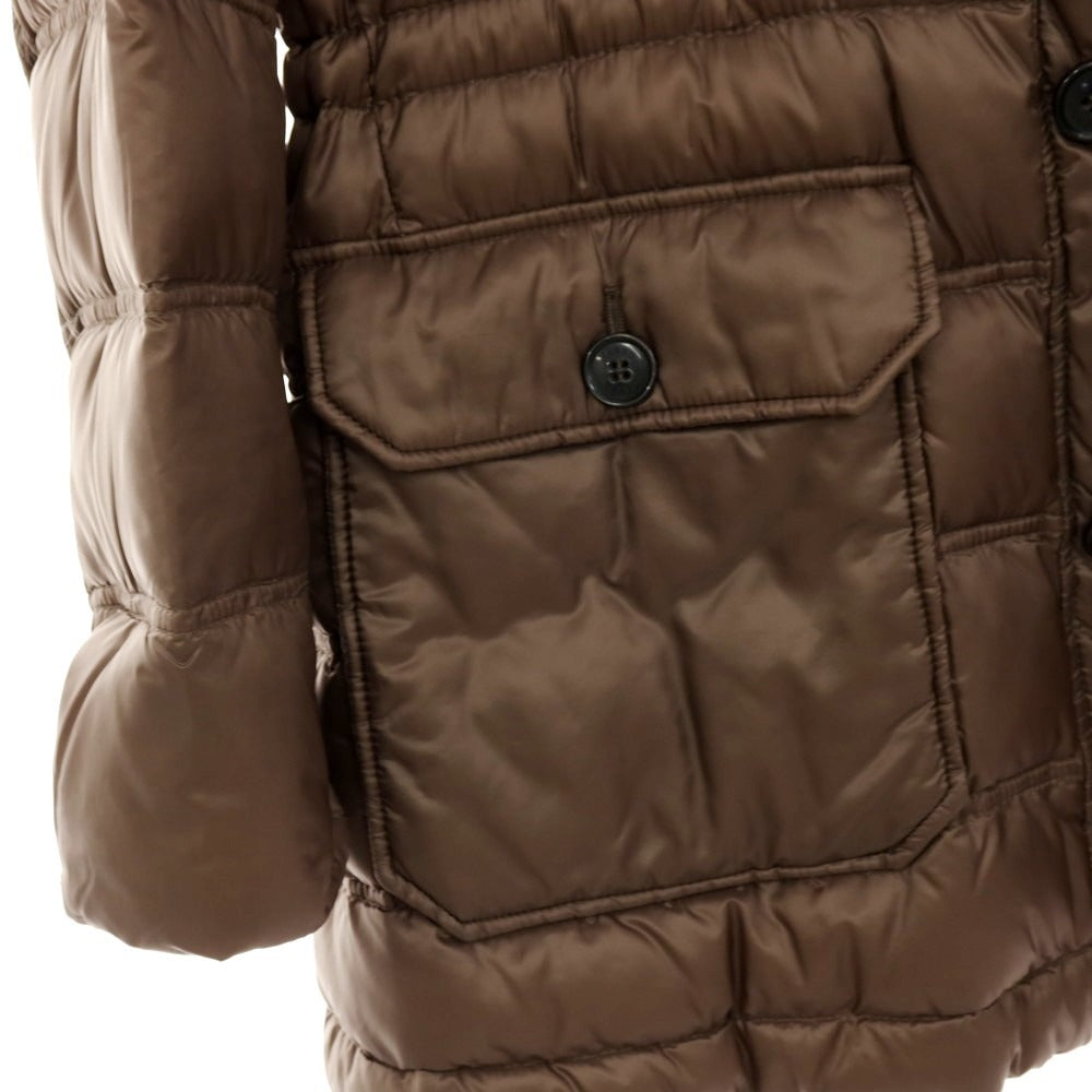 【中古】ヘルノ Herno ストレッチナイロン ダウンコート グレーブラウン【 48 】【 状態ランクC 】【 メンズ 】