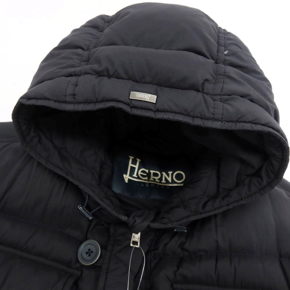 【中古】ヘルノ Herno レジェンド レスキモー ナイロン フーデッド ダウンコート ネイビー【 48 】【 状態ランクB 】【 メンズ 】