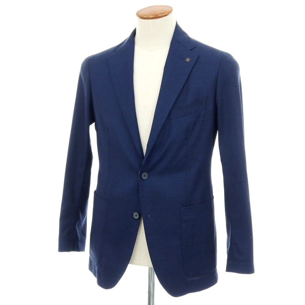【中古】タリアトーレ TAGLIATORE ストレッチ ウール 2B テーラードジャケット ネイビーブルー【サイズ46】【 状態ランクB 】【 メンズ 】