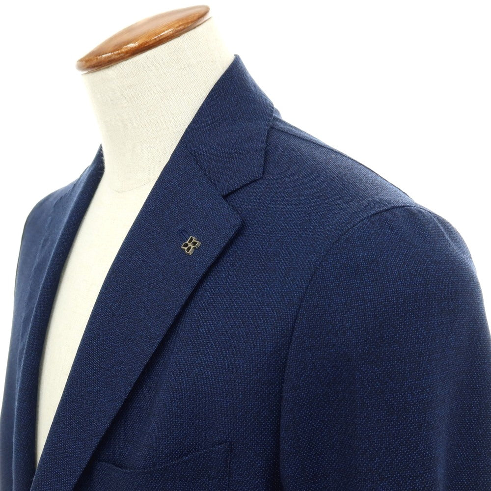 【中古】タリアトーレ TAGLIATORE ストレッチ ウール 2B テーラードジャケット ネイビーブルー【サイズ46】【 状態ランクB 】【 メンズ 】