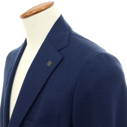 【中古】タリアトーレ TAGLIATORE ストレッチ ウール 2B テーラードジャケット ネイビーブルー【サイズ46】【 状態ランクB 】【 メンズ 】