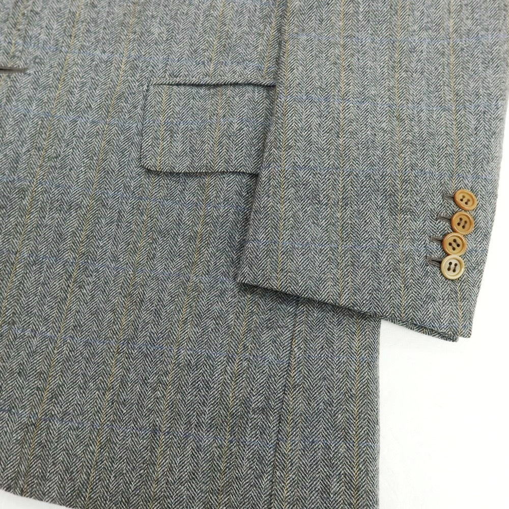 【中古】ラベラ サルトリア ナポレターナ La vera Sartoria Napoletana ウール ストライプ 3つボタンスーツ グレー【 サイズ44 】【 状態ランクC 】【 メンズ 】 [APD]