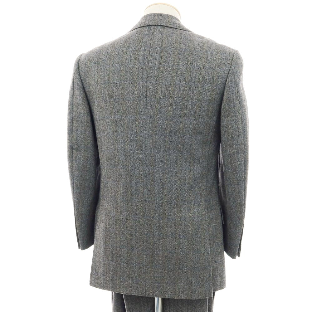 【中古】ラベラ サルトリア ナポレターナ La vera Sartoria Napoletana ウール ストライプ 3つボタンスーツ グレー【 サイズ44 】【 状態ランクC 】【 メンズ 】 [APD]