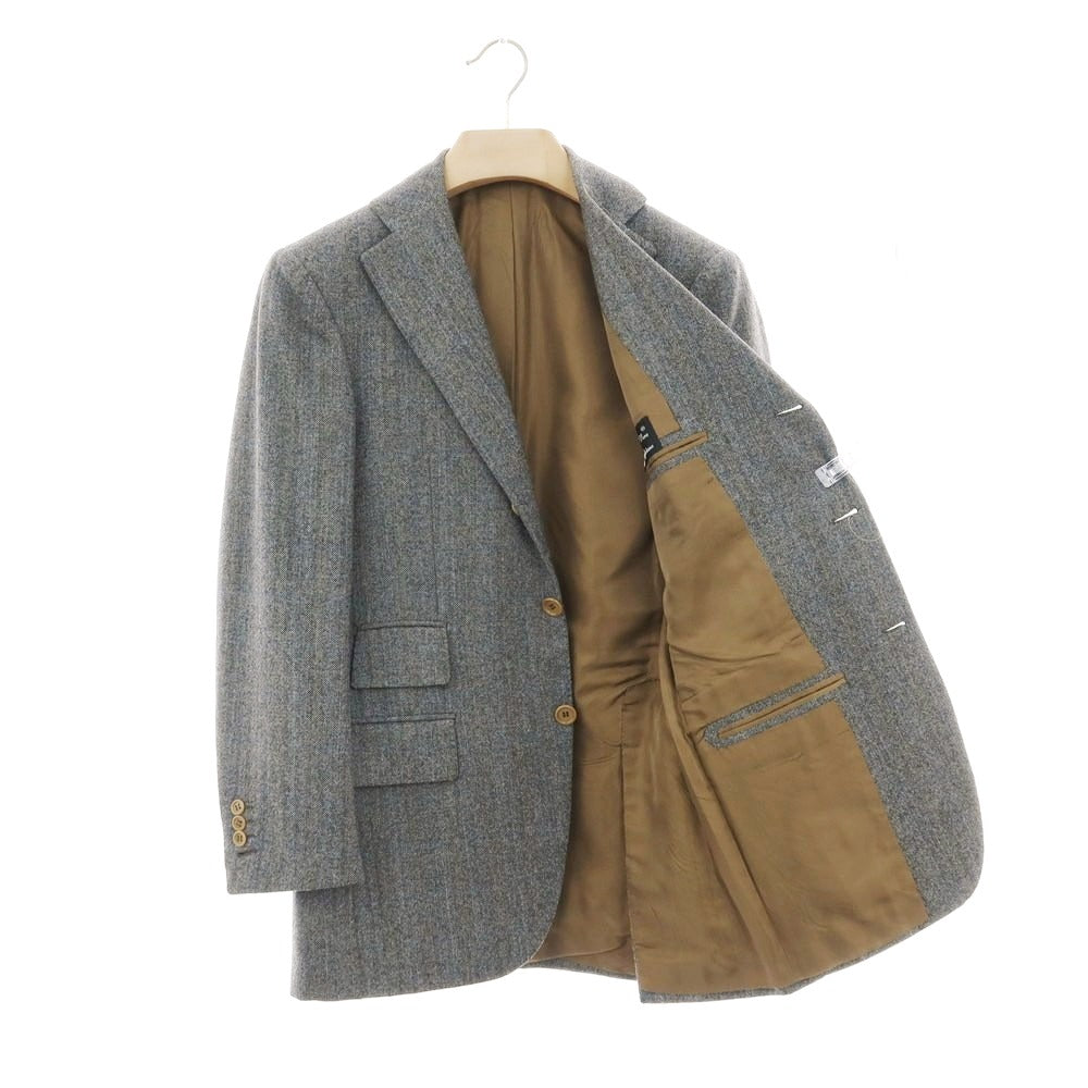【中古】ラベラ サルトリア ナポレターナ La vera Sartoria Napoletana ウール ストライプ 3つボタンスーツ グレー【 サイズ44 】【 状態ランクC 】【 メンズ 】 [APD]