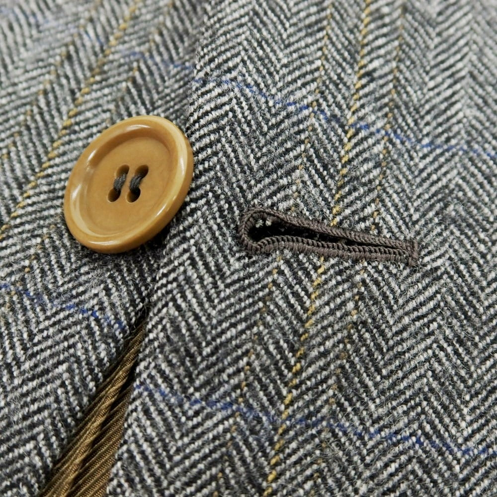 【中古】ラベラ サルトリア ナポレターナ La vera Sartoria Napoletana ウール ストライプ 3つボタンスーツ グレー【 サイズ44 】【 状態ランクC 】【 メンズ 】 [APD]