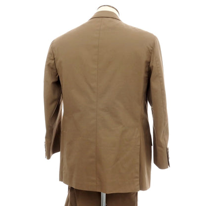 【中古】サルトリア サビーノ SARTORIA SABINO コットン ダブルスーツ ブラウン【サイズ表記なし（XL位）】【 状態ランクC 】【 メンズ 】