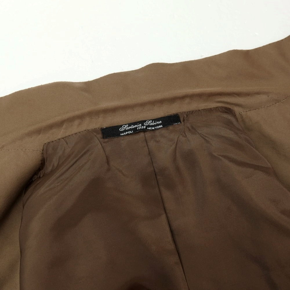 【中古】サルトリア サビーノ SARTORIA SABINO コットン ダブルスーツ ブラウン【サイズ表記なし（XL位）】【 状態ランクC 】【 メンズ 】