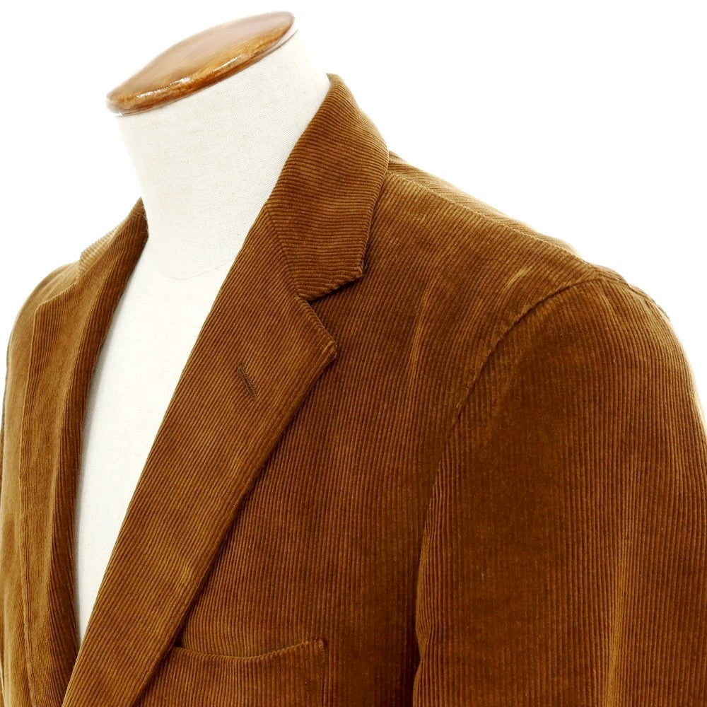【中古】エム ピー ディ マッシモ ピオンボ MP di MASSIMO PIOMBO コットン コーデュロイ 2つボタンスーツ ブラウン【 上48/下46 】【 状態ランクB 】【 メンズ 】