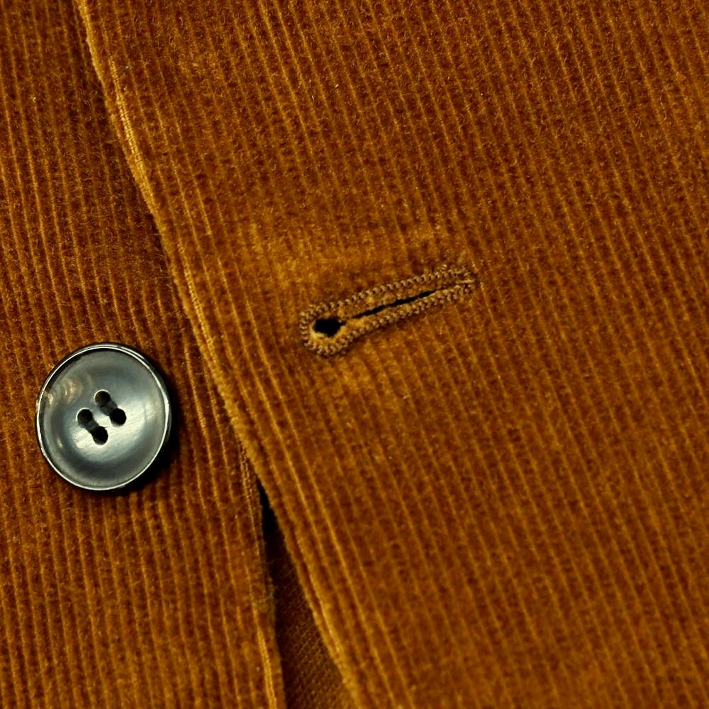 【中古】エム ピー ディ マッシモ ピオンボ MP di MASSIMO PIOMBO コットン コーデュロイ 2つボタンスーツ ブラウン【 上48/下46 】【 状態ランクB 】【 メンズ 】