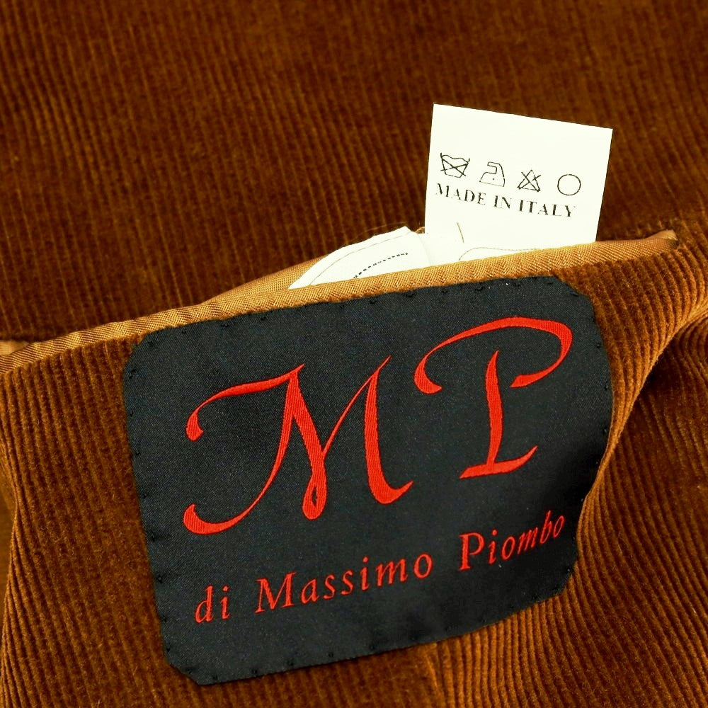 【中古】エム ピー ディ マッシモ ピオンボ MP di MASSIMO PIOMBO コットン コーデュロイ 2つボタンスーツ ブラウン【 サイズ上48/下46 】【 状態ランクB 】【 メンズ 】 [APD]