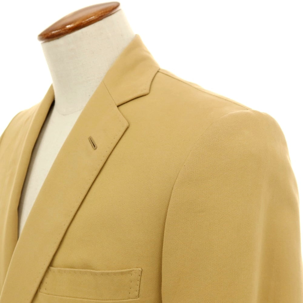 【中古】サルトリア カスタンジア Sartoria Castangia コットンカシミヤ 2つボタンスーツ イエローベージュ【 サイズ46 】【 状態ランクB 】【 メンズ 】 [APD]