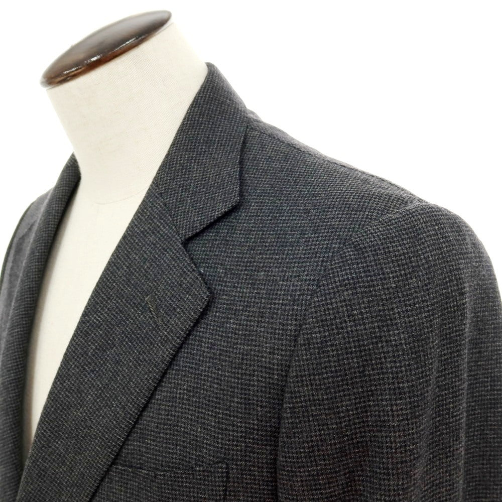 【中古】マリアーノ ルビナッチ MARIANO RUBINACCI ウール ハウンドトゥース 3つボタンスーツ グレー【 サイズ表記なし（L位） 】【 状態ランクB 】【 メンズ 】 [APD]