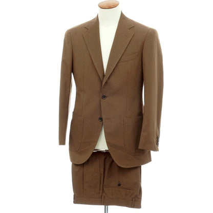 【中古】ビームスエフ BEAMS F ウールコットン 3つボタンスーツ ブラウン【 46 】【 状態ランクA 】【 メンズ 】 []