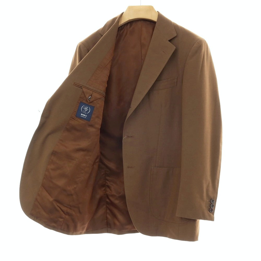 【中古】ビームスエフ BEAMS F ウールコットン 3つボタンスーツ ブラウン【 46 】【 状態ランクA 】【 メンズ 】 []