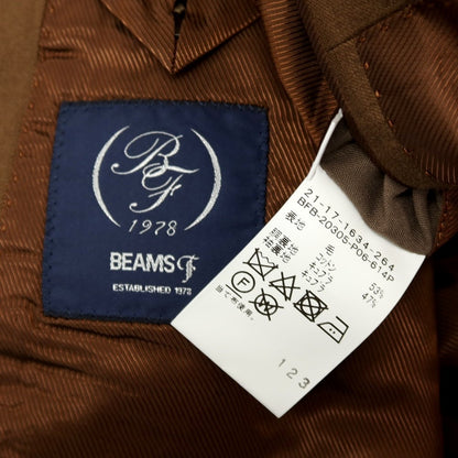 【中古】ビームスエフ BEAMS F ウールコットン 3つボタンスーツ ブラウン【 46 】【 状態ランクA 】【 メンズ 】 []