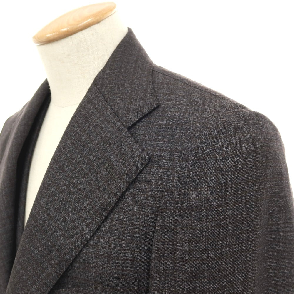 【中古】【未使用】オンリープレミオ ONLY PREMIO スリーピース ウール チェック 3つボタンスーツ グレー【サイズ37】【 状態ランクS 】【 メンズ 】