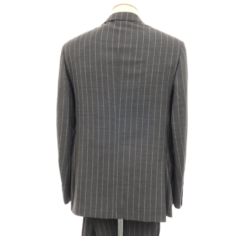【中古】【未使用】オンリープレミオ ONLY PREMIO ウール ストライプ 3つボタンスーツ グレー【サイズ37】【 状態ランクS 】【 メンズ 】