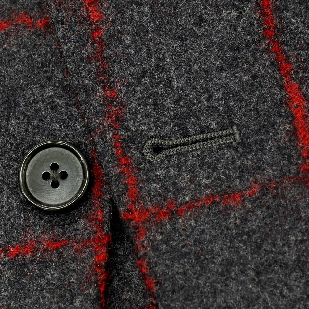 【中古】ユニバーサルランゲージ UNIVERSAL LANGUAGE ウール チェック スリーピース 2つボタンスーツ ダークグレーxレッド【 JK48/VE44/PT76 】【 状態ランクA 】【 メンズ 】