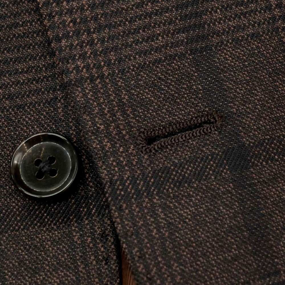 【中古】【未使用】ブリッラ ペル イル グスト Brilla per il gusto ウール チェック スリーピース 3つボタンスーツ ダークブラウンxブラック【 46 】【 状態ランクS 】【 メンズ 】