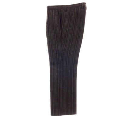 【中古】バセットウォーカー BASSETT WALKER ウール ストライプ スリーピース 2つボタンスーツ ダークブラウンxブラック【 46 】【 状態ランクC 】【 メンズ 】