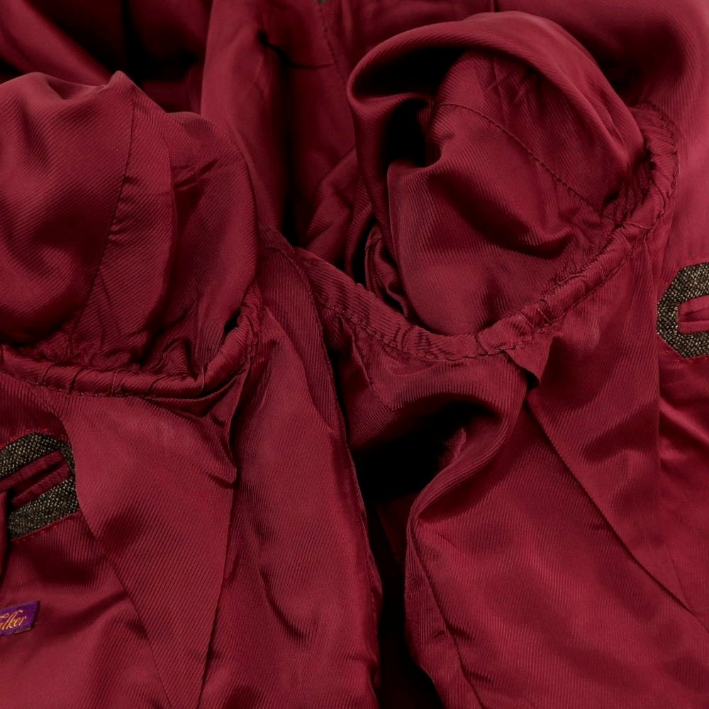 【中古】バセットウォーカー BASSETT WALKER ウール 3つボタンスーツ ダークブラウンxブラック【 46 】【 状態ランクD 】【 メンズ 】