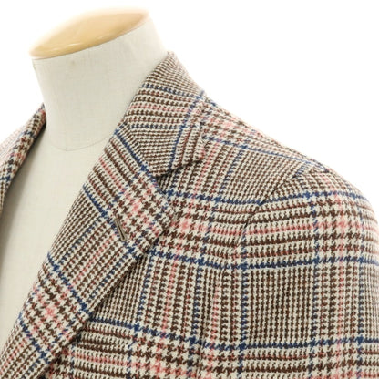 【中古】サルトリア カスタンジア Sartoria Castangia ウール チェック テーラードジャケット ブラウン【 42 】【 状態ランクA 】【 メンズ 】