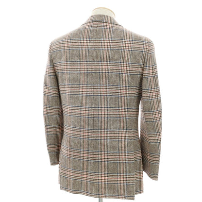 【中古】サルトリア カスタンジア Sartoria Castangia ウール チェック テーラードジャケット ブラウン【 42 】【 状態ランクA 】【 メンズ 】