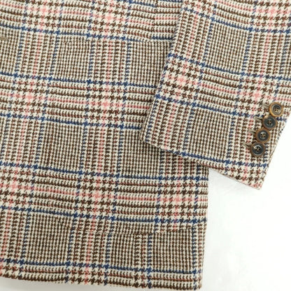 【中古】サルトリア カスタンジア Sartoria Castangia ウール チェック テーラードジャケット ブラウン【 42 】【 状態ランクA 】【 メンズ 】