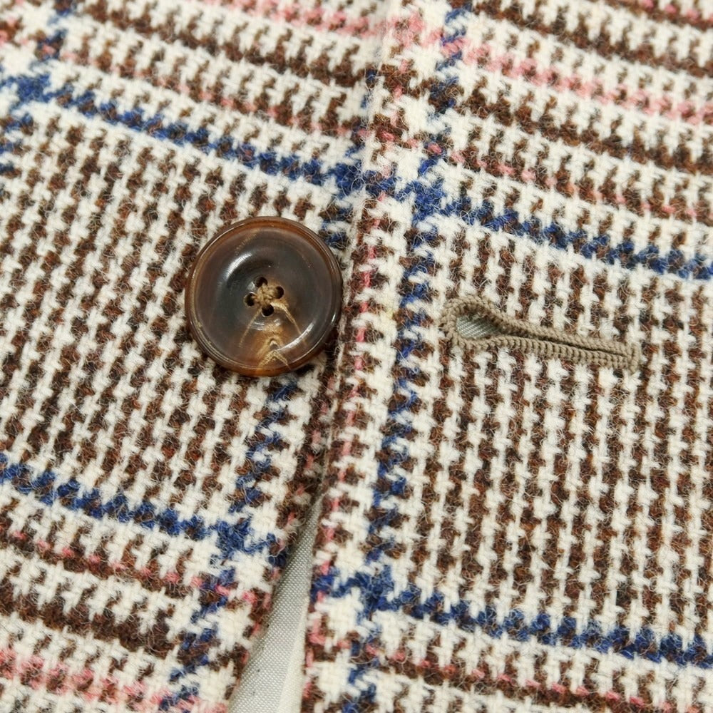 【中古】サルトリア カスタンジア Sartoria Castangia ウール チェック テーラードジャケット ブラウン【 42 】【 状態ランクA 】【 メンズ 】