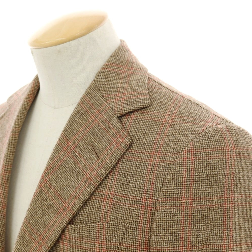 【中古】サルトリア カスタンジア Sartoria Castangia ウール チェック テーラードジャケット ブラウン【 42 】【 状態ランクB 】【 メンズ 】