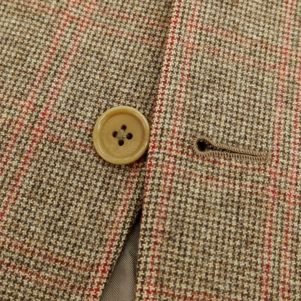 【中古】サルトリア カスタンジア Sartoria Castangia ウール チェック テーラードジャケット ブラウン【 42 】【 状態ランクB 】【 メンズ 】