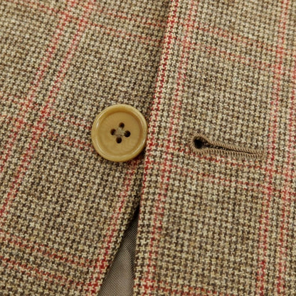 【中古】サルトリア カスタンジア Sartoria Castangia ウール チェック テーラードジャケット ブラウン【 42 】【 状態ランクB 】【 メンズ 】