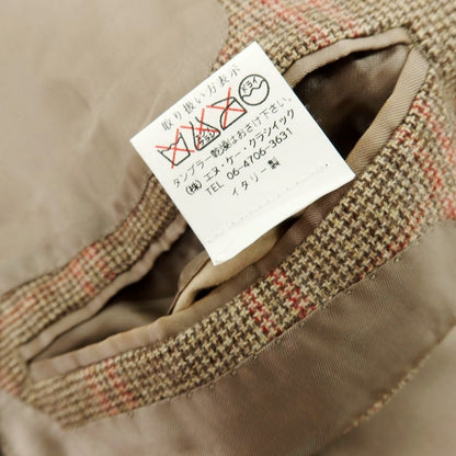 【中古】サルトリア カスタンジア Sartoria Castangia ウール チェック テーラードジャケット ブラウン【 42 】【 状態ランクB 】【 メンズ 】