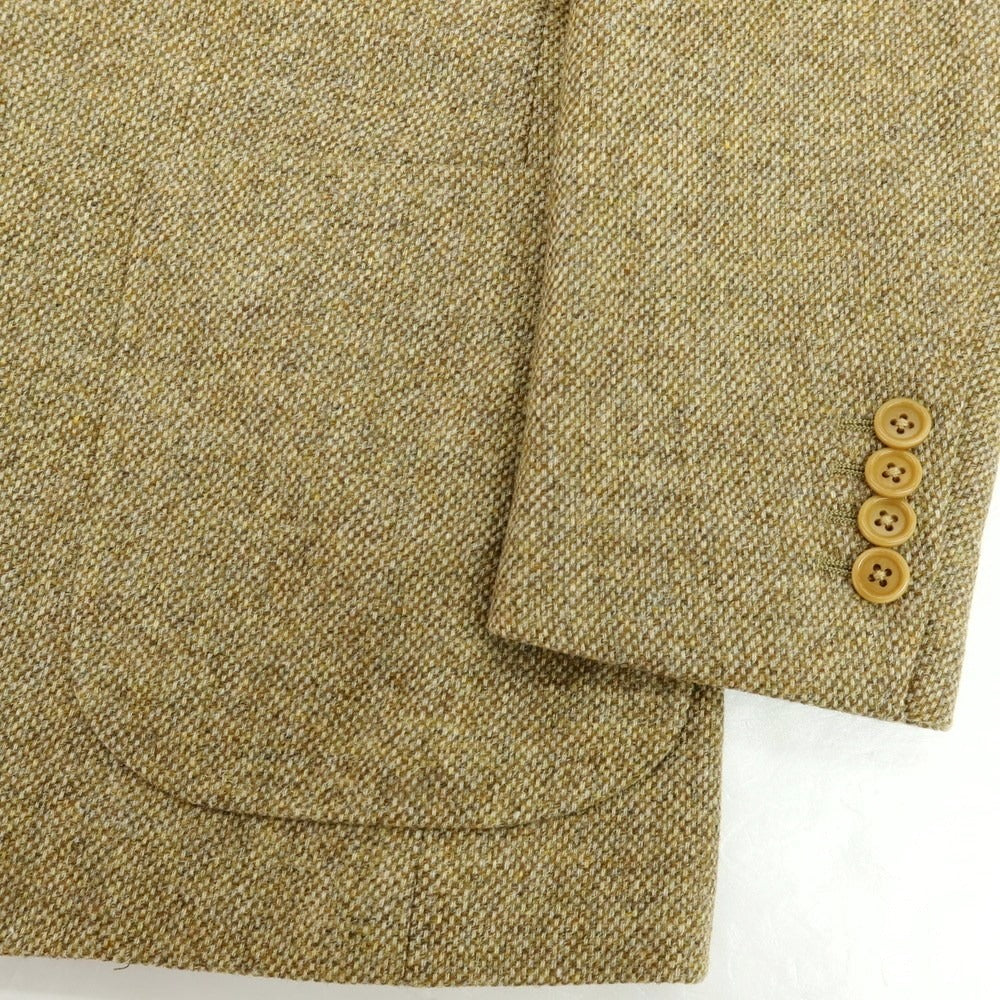 【中古】サルトリア カスタンジア Sartoria Castangia ウール テーラードジャケット イエローブラウン【 44 】【 状態ランクD 】【 メンズ 】
