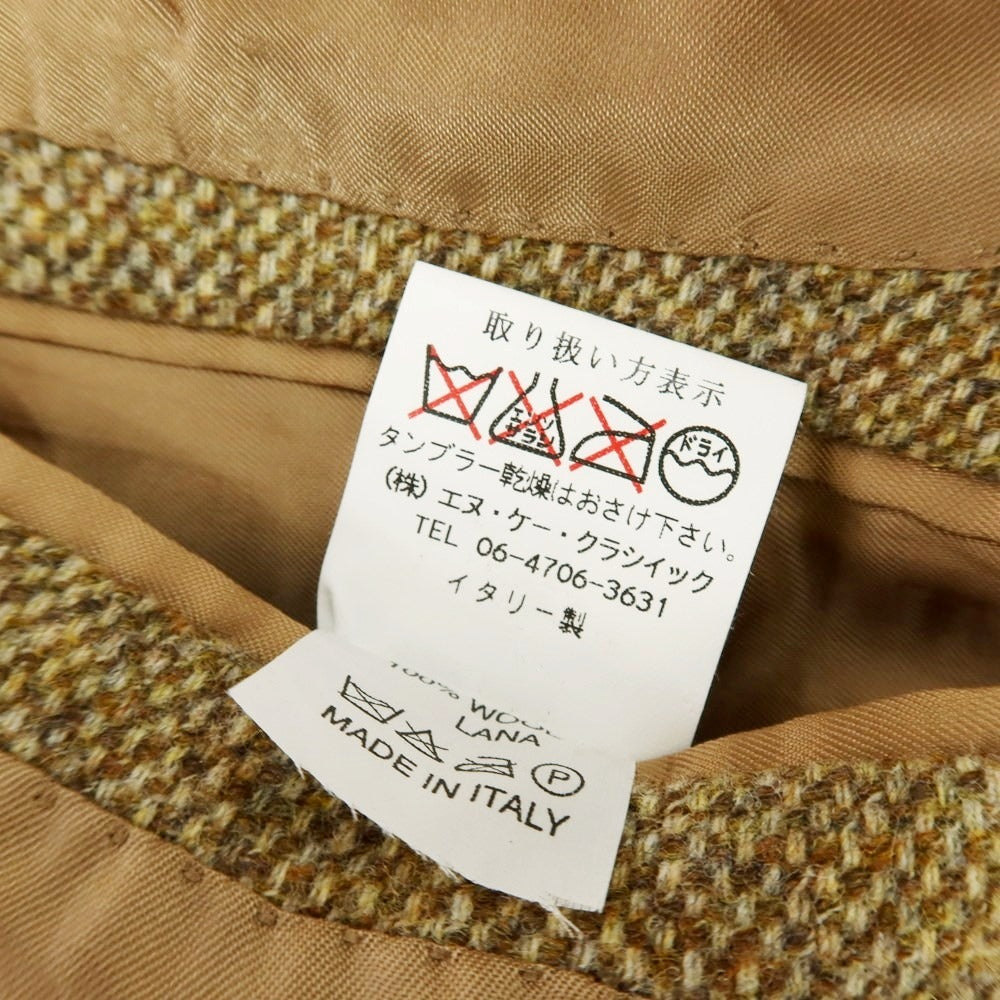 【中古】サルトリア カスタンジア Sartoria Castangia ウール テーラードジャケット イエローブラウン【 44 】【 状態ランクD 】【 メンズ 】