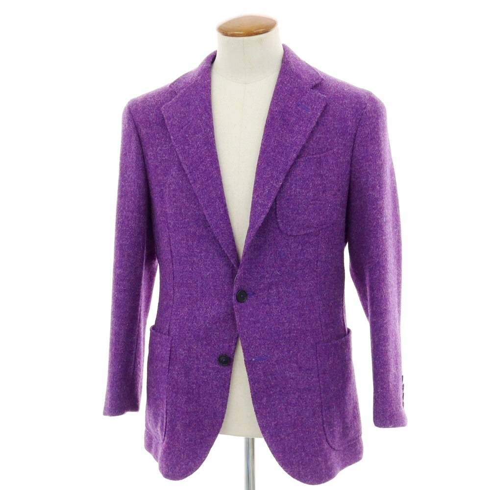 【中古】ジャン フランコ ボメザドリ Gian Franco Bommezzadri ツイードウール カジュアルジャケット パープル【 48 】【 状態ランクA 】【 メンズ 】