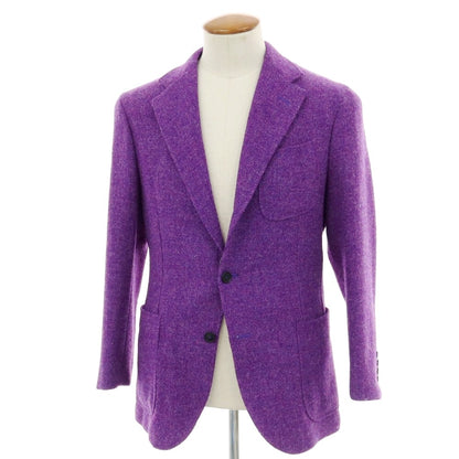【中古】ジャン フランコ ボメザドリ Gian Franco Bommezzadri ツイードウール カジュアルジャケット パープル【 48 】【 状態ランクA 】【 メンズ 】