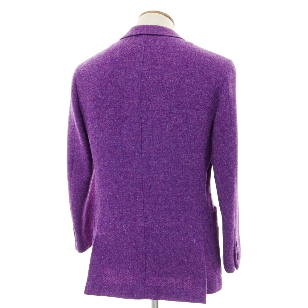 【中古】ジャン フランコ ボメザドリ Gian Franco Bommezzadri ツイードウール カジュアルジャケット パープル【 48 】【 状態ランクA 】【 メンズ 】