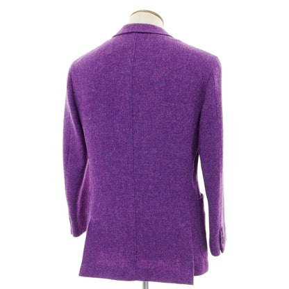 【中古】ジャン フランコ ボメザドリ Gian Franco Bommezzadri ツイードウール カジュアルジャケット パープル【 48 】【 状態ランクA 】【 メンズ 】