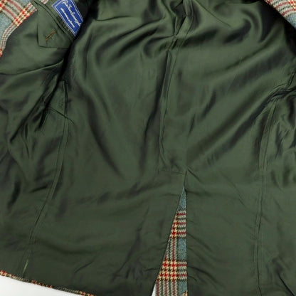 【中古】ジャン フランコ ボメザドリ Gian Franco Bommezzadri ウール チェック テーラードジャケット グリーン【 44 】【 状態ランクC 】【 メンズ 】