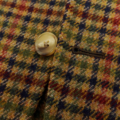 【中古】ベルベスト Belvest ウール チェック テーラードジャケット ブラウン【 46 】【 状態ランクD 】【 メンズ 】